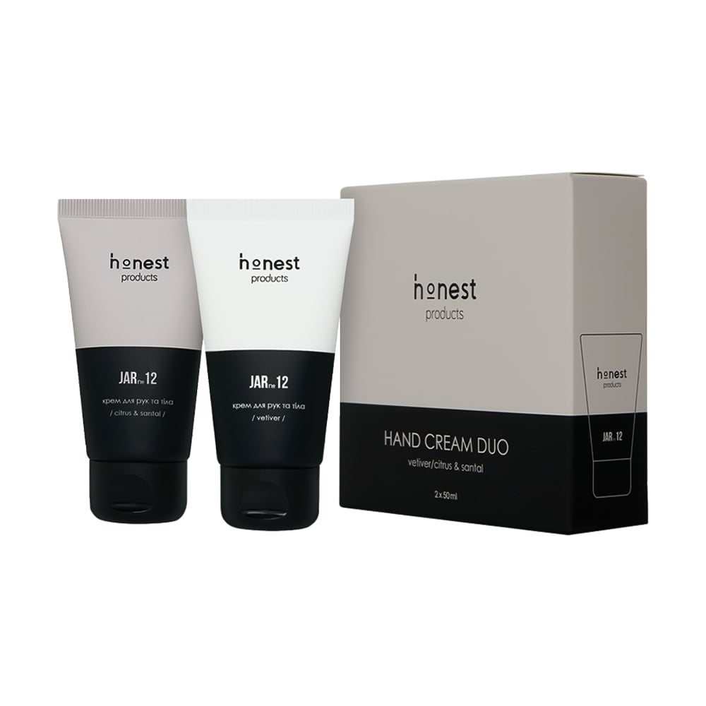Набір кремів для рук та тіла Honest Products Jar N12 Hand Cream Duo, 2*50 мл